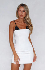 Shame For You Mini Dress White/Black