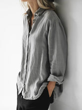 Solid Color Vintage Long Sleeve Shirt