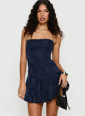 Delamere Mini Dress Navy Burnout