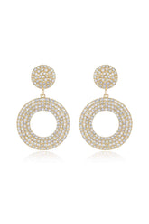 Spinning Records Crystal Earrings