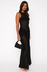 Honeymoon Heart Maxi Dress Black