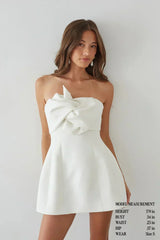 Alix Twist Front Bubble Mini Dress