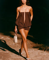 Strapless Cutout Bubble Mini Dress