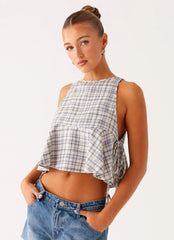 Osborne Halter Top - Check