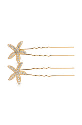 Crystal Starfish Hair Pin Set