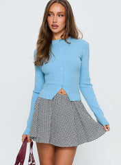 Sohogirl Flowy Mini Skirt Black / White Gingham