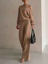 Casual Off Shoulder Knitted Two-Piece Set