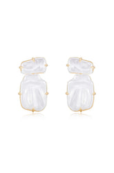 Edge of Water Double Pearl Earrings