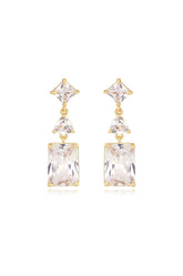 Reflective Crystal Dangle Earrings