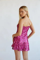 Sasha Sequin Skater Mini Dress