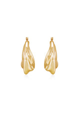 Crescent Swirl Hoop Earrings