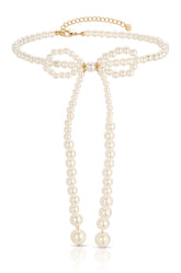 Venus Pearl Bow Necklace