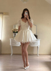 Puff Sleeve Corset Mini Dress