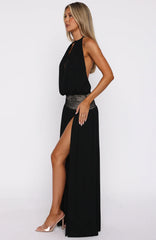 Never On Read Maxi Dress Black