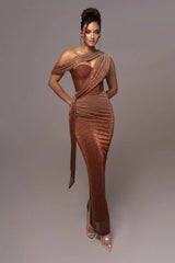 Sexy Sleeveless Tube Top Ribbon Slim-Fit Fishtail Dress