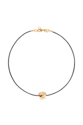 Polished Pebble Leather Pendant Necklace