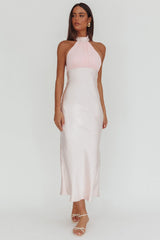 Kaivira Halterneck Maxi Dress Pink