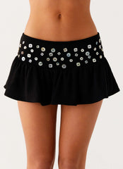 Vegas Nights Low Rise Skort - Black