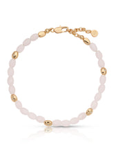 Rose Polished Pebble Anklet