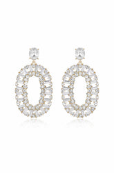 Sparkle Oval Dangle Earrings