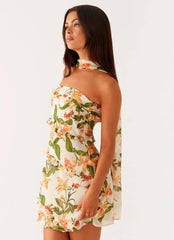 Edwina Strapless Mini Dress - Floral Print