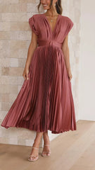 Rosalie Pleated Midi Dress