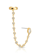 Ear Cuff Crystal Chain Stud