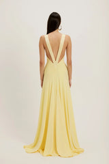 Temperament Deep V-neck Slim-Fit Personality Back Dress