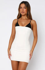 Shame For You Mini Dress White/Black