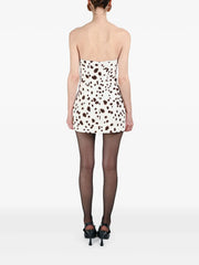 Vintage American Leopard Print Strapless Ruched Waist-Cinching Mini Dress | Y2K Sexy Bodycon Dress