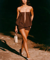 Strapless Cutout Bubble Mini Dress