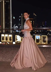 Sexy Halter Sequin Stitching Dress