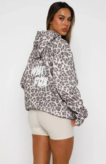 Offstage Printed Oversized Hoodie Leopard