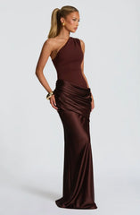 Sexy One-Shoulder Slim-Fit Pleated Dress