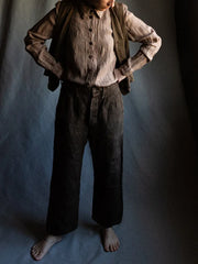 Solid Color Cotton And Linen Shirt