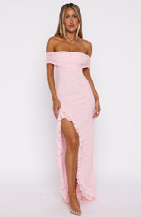Icon In Motion Strapless Maxi Dress Baby Pink