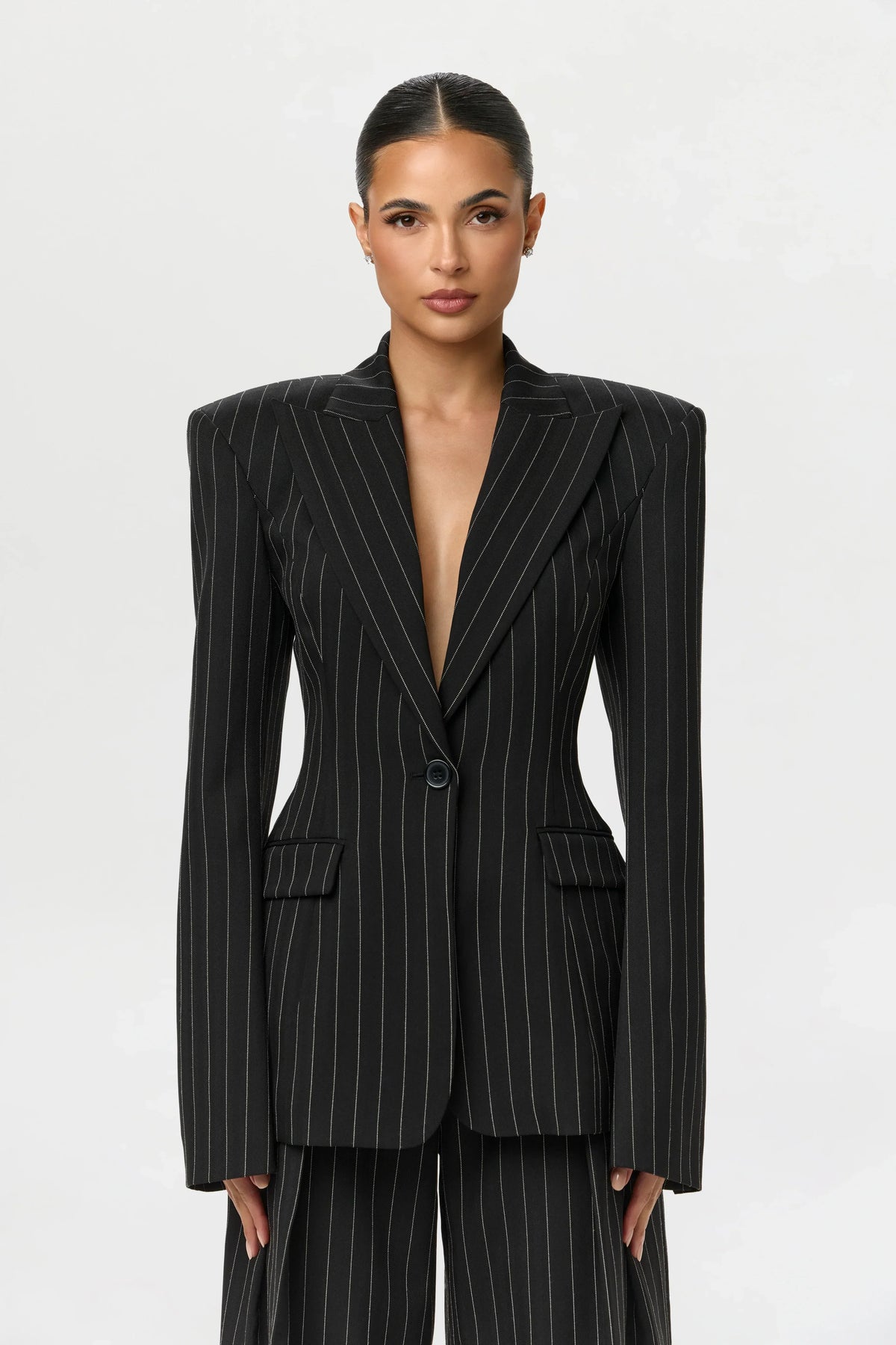 Pinstripe Suited Blazer