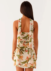 Edwina Strapless Mini Dress - Floral Print