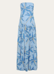 Eden Strapless Maxi Dress - Opulent Blue
