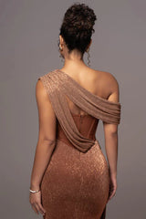 Sexy Sleeveless Tube Top Ribbon Slim-Fit Fishtail Dress
