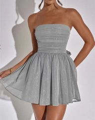 Strapless sequin-MINI DRESS