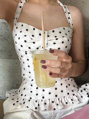 Boho Polka Dot Halter Cami Top Collection