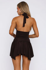 Use Somebody Mini Dress Chocolate