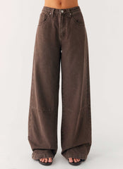Midwest Low Rise Jeans - Light Wash Chocolate