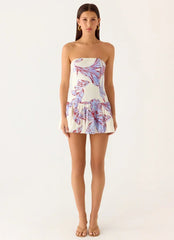 Mario Mini Dress - Purple Floral
