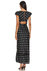 Polka Dot Lace Slip Midi Dress