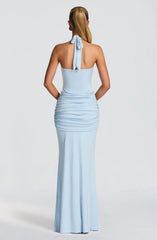 Sexy Halter Ruched Tie Bodycon Mermaid Dress