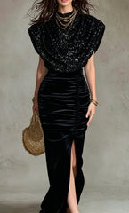 Sexy Sleeveless Stitching Party Dress