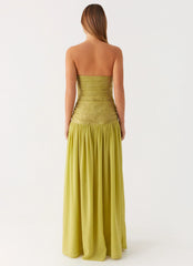Dreamer Maxi Dress - Lime Zest