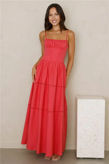 Chic At Sunset Maxi Dress Red